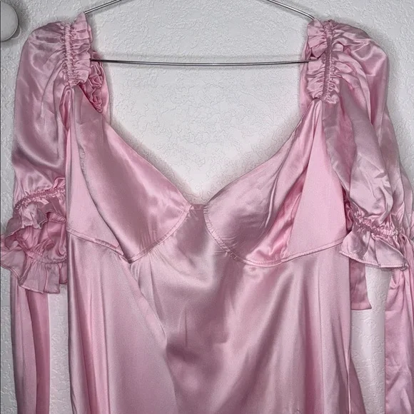 revolve selkie pink dress Selkie The Poet Slip Dress in Baby Soft